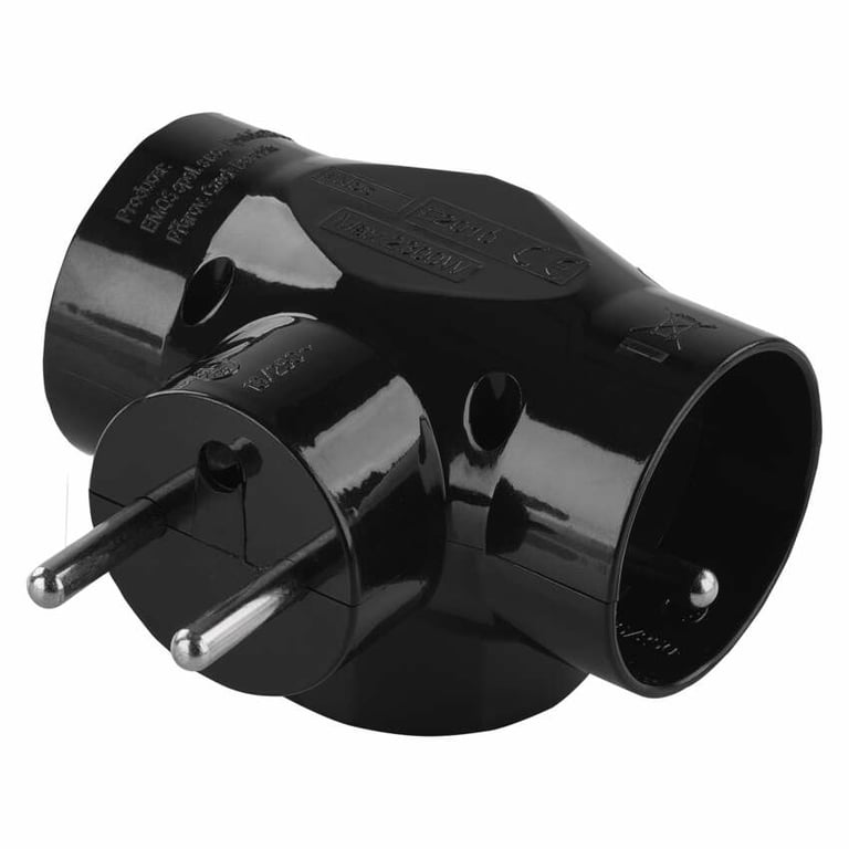 Emos P0030 adapter wtyczek zasilających Czarny