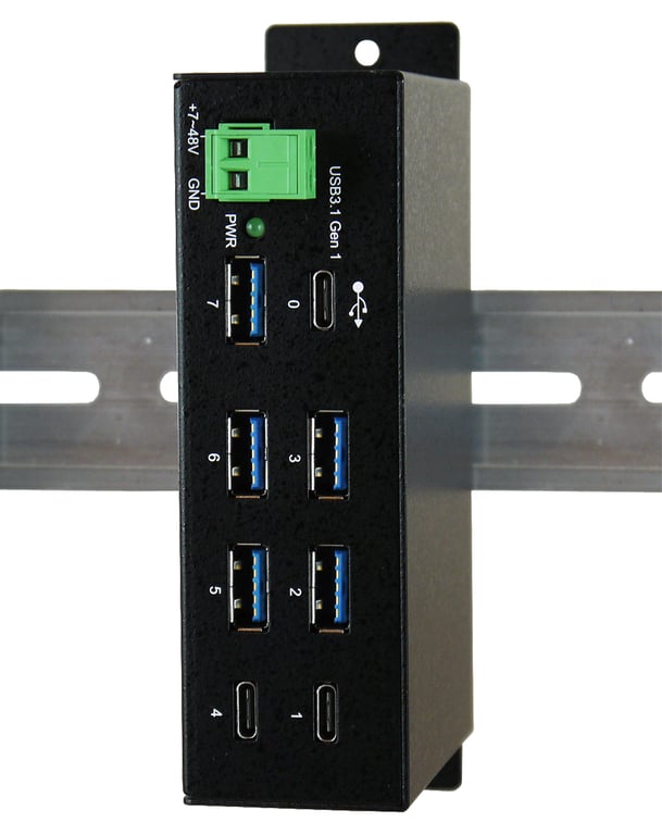 EXSYS EX-1196HMS huby i koncentratory USB 3.2 Gen 1 (3.1 Gen 1) Type-C 5000 Mbit/s Czarny EX-1196HMS