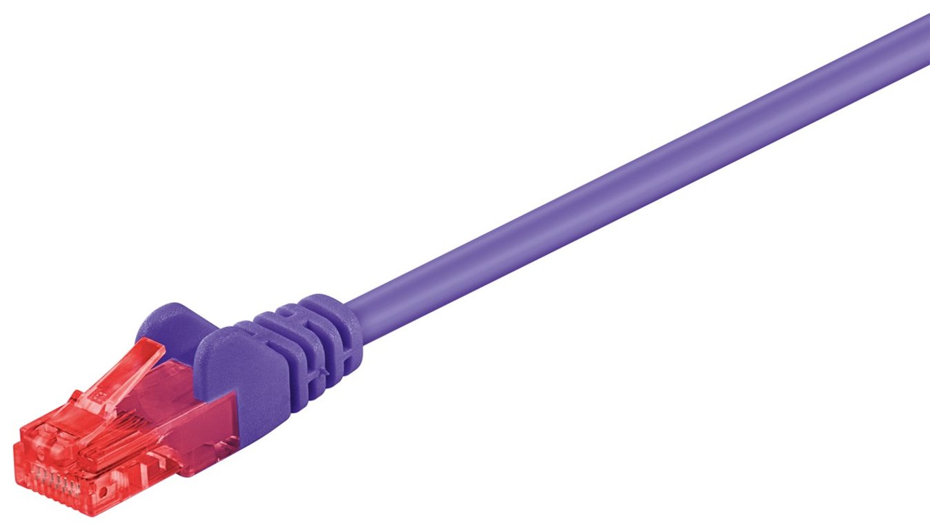 Goobay 95263 kabel sieciowy Fioletowy 1 m Cat6 U/UTP (UTP)