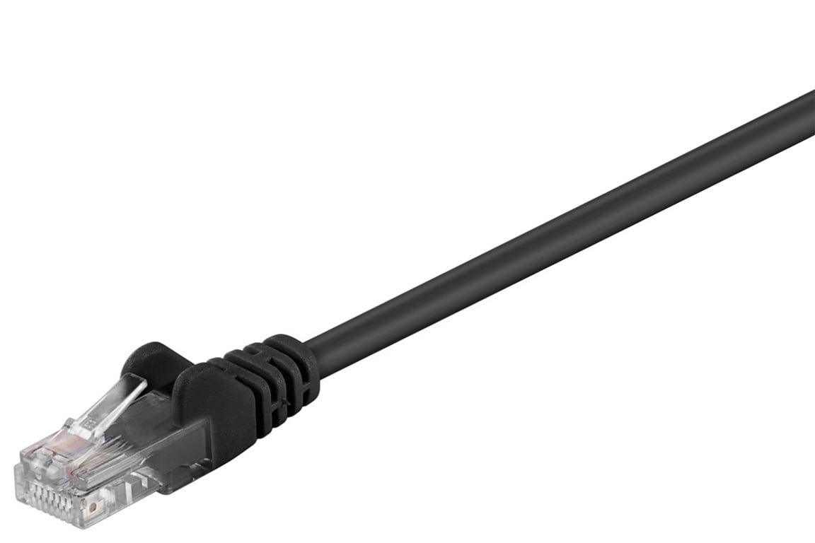 Goobay 68643 kabel sieciowy Czarny 0,5 m Cat5e U/UTP (UTP)