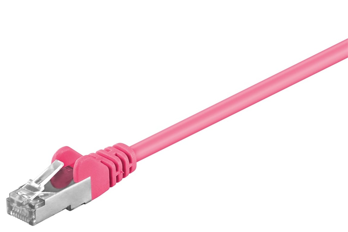 Goobay 93411 kabel sieciowy Purpurowy 1 m Cat5e SF/UTP (S-FTP)