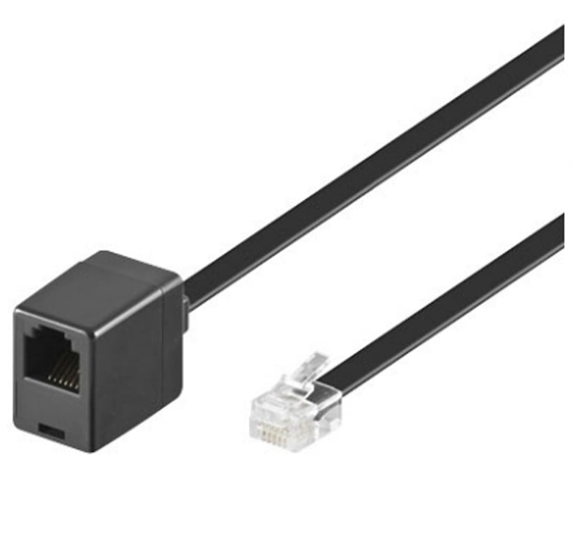 Goobay TEL 6P6C/RJ12, 10m Czarny 68261