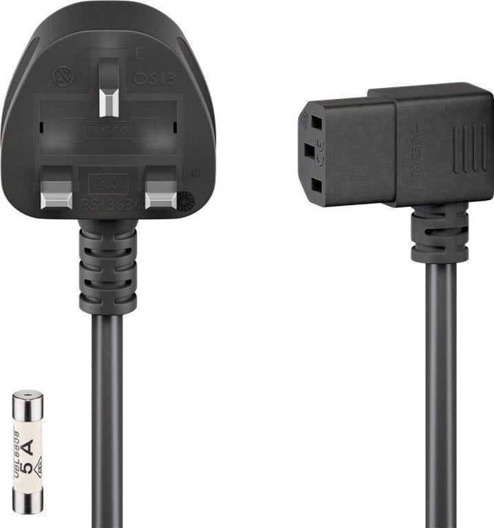 Goobay 45767 kabel zasilające Czarny 2 m Wtyczka zasilająca typu G C13 panel 45767