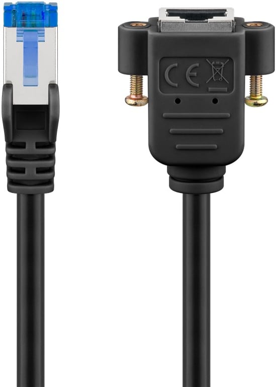 Goobay 65641 kabel sieciowy Czarny 0,5 m Cat6a S/FTP (S-STP)