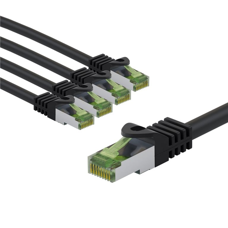 Goobay 69793 kabel sieciowy Czarny, Zielony 5 m Cat8.1 S/FTP (S-STP) 69793