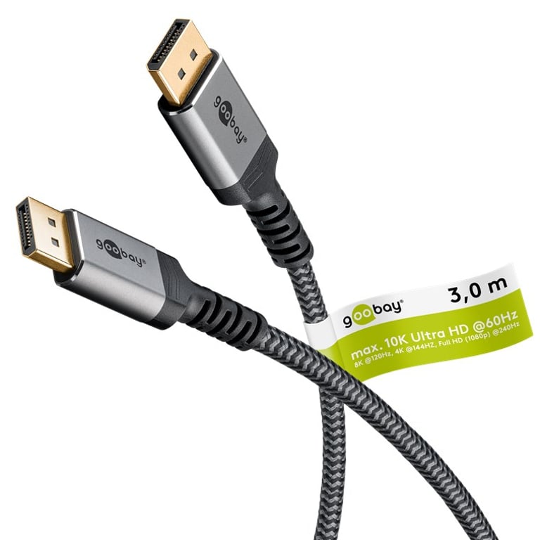 Goobay 75686 kabel DisplayPort 3 m Czarny 75686