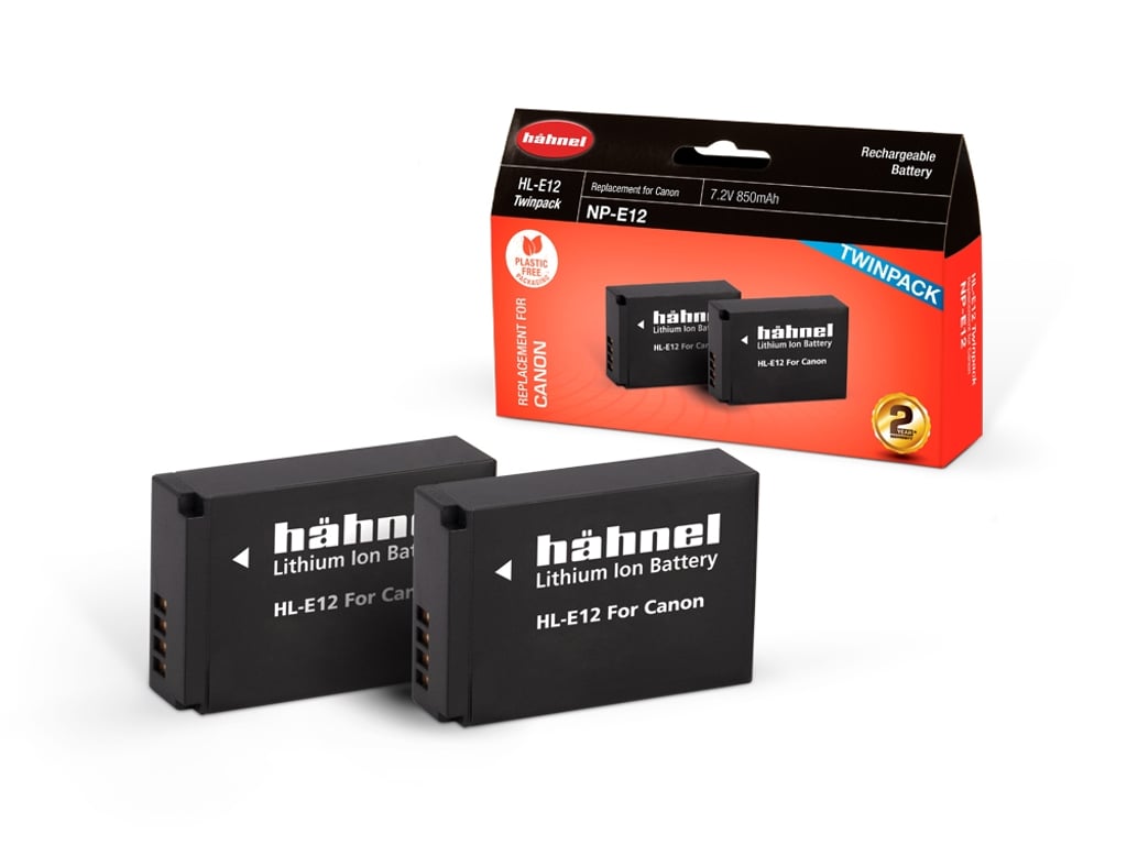 Hahnel HL-E12 Twin pack (LP-E12) Litowo-jonowa (Li-Ion) 850 mAh
