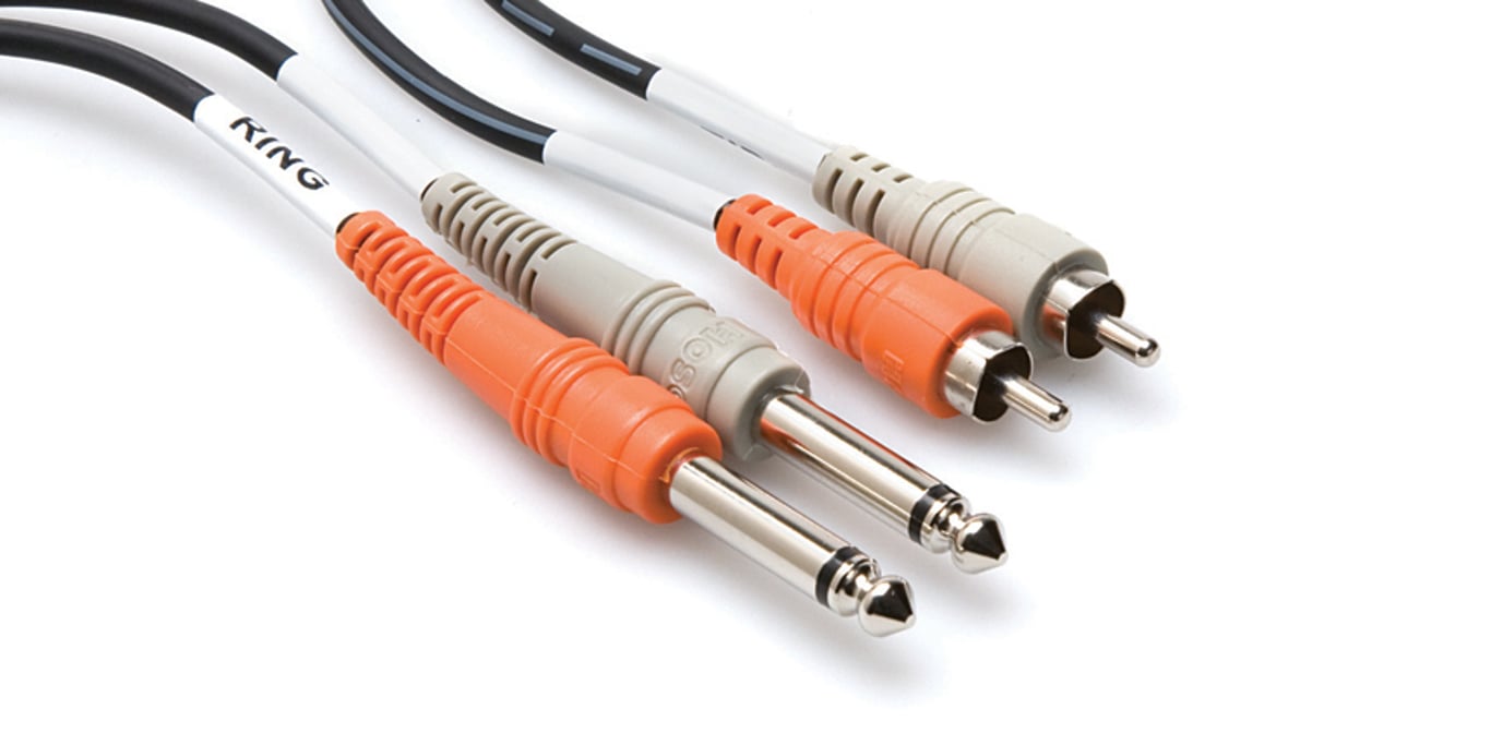 Hosa Technology 2 x RCA/2 x TS kabel audio 4 m 2 x 6.35mm TS Czarny CPR-204