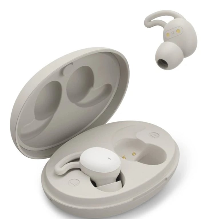 Hama Spirit Calm True Wireless Stereo (TWS) Douszny Połączenia/muzyka Bluetooth Beżowy, Biały