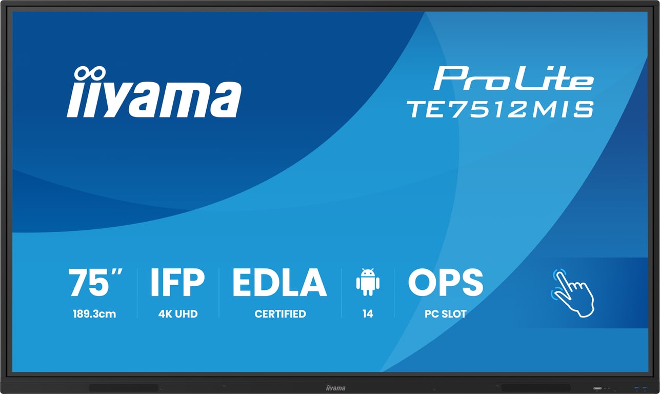 iiyama TE7512MIS-B4AG signage display Płaski panel Digital Signage 165,1 cm (65