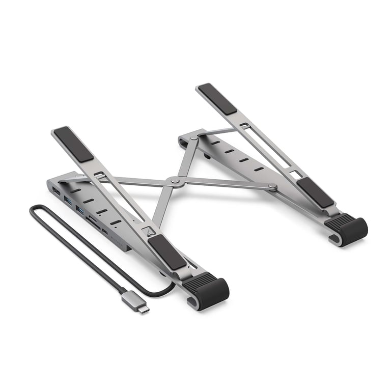 HYPER HD71HS stojak na laptop Podstawka na notebooka Stal nierdzewna 43,2 cm (17