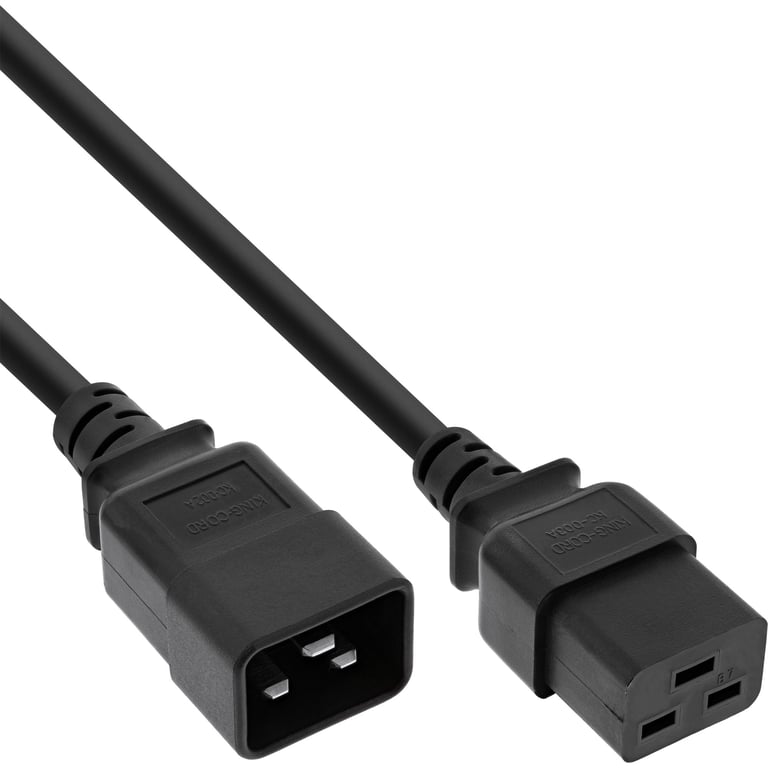 InLine 16641A kabel zasilające Czarny 0,5 m C19 panel C20 panel