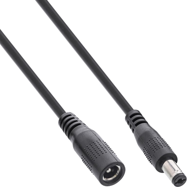 InLine 26805B kabel zasilające Czarny 5 m Type A (5.5 mm, 2.1 mm)