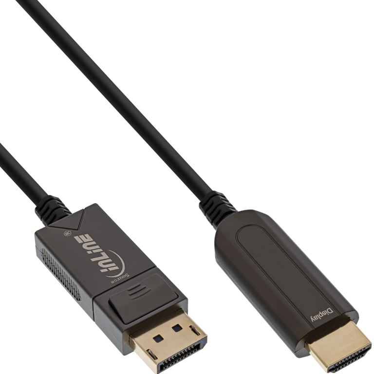 InLine 17180C adapter kablowy 20 m DisplayPort HDMI Czarny 17180C
