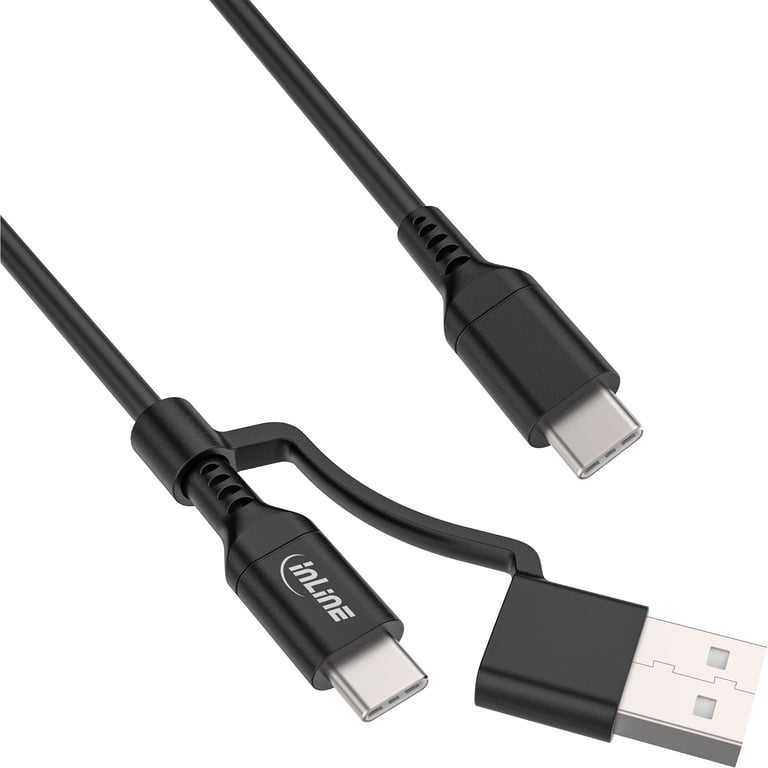 InLine 31412A kabel USB USB 2.0 1 m USB C Czarny 31412A