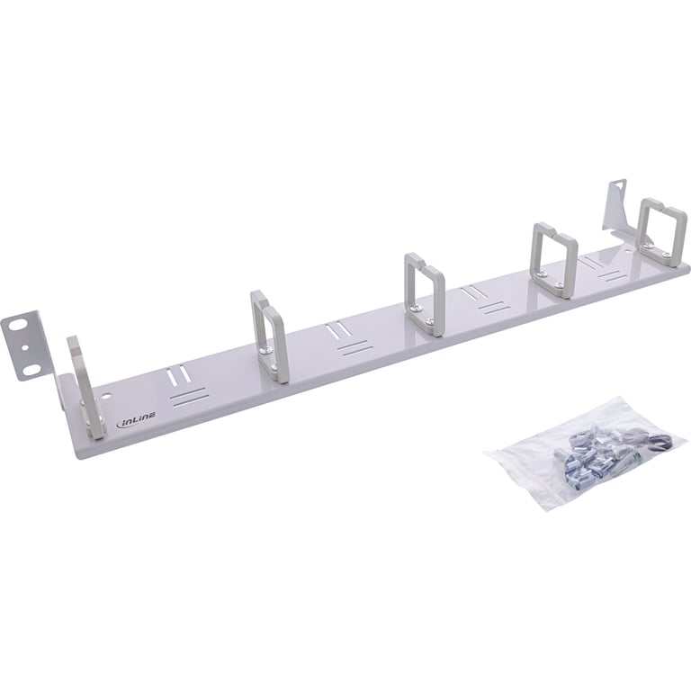 InLine 19110K organizator na kable Stojak Panel kablowy Biały 1 szt.
