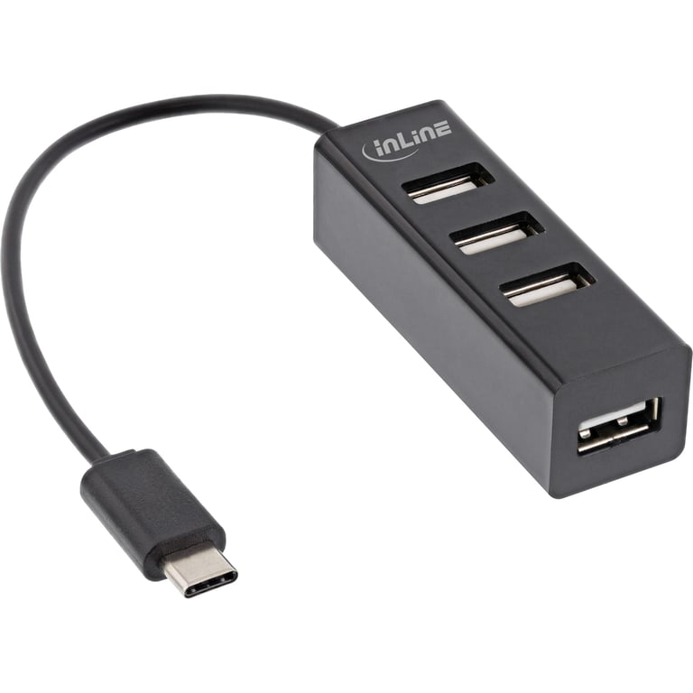 InLine 33293J huby i koncentratory USB 2.0 Type-A 480 Mbit/s Czarny 33293J