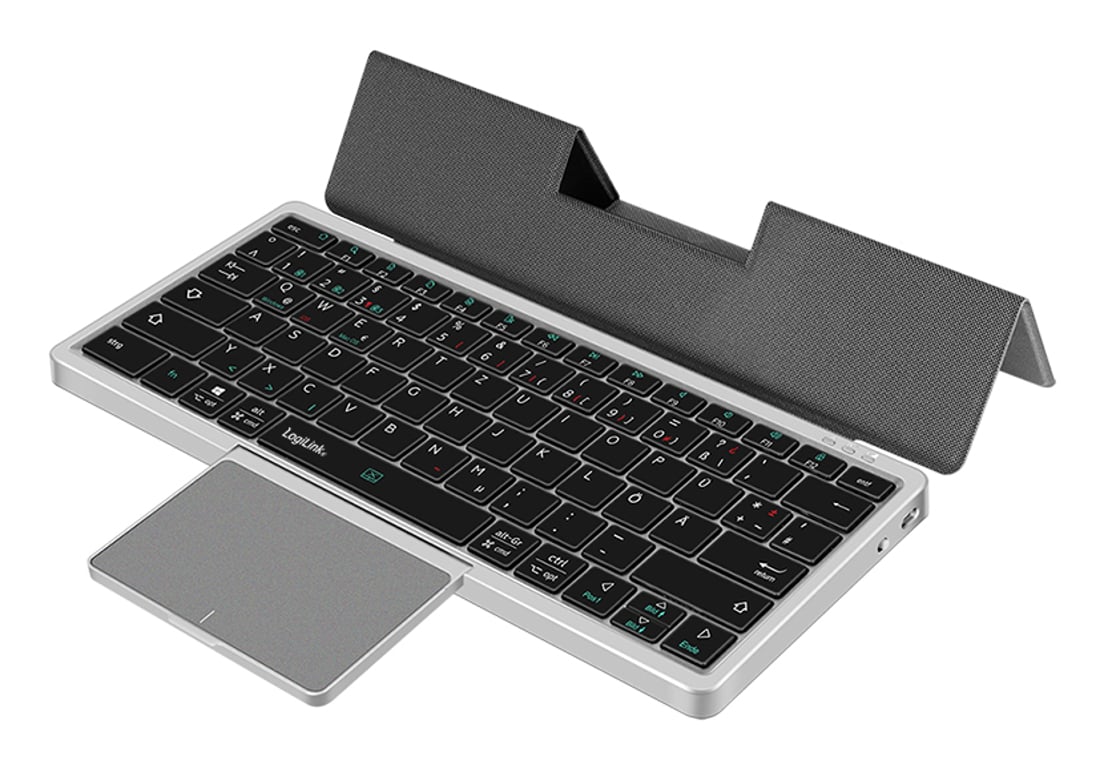LogiLink ID0214 Bluetooth QWERTZ Niemiecki Szary ID0214