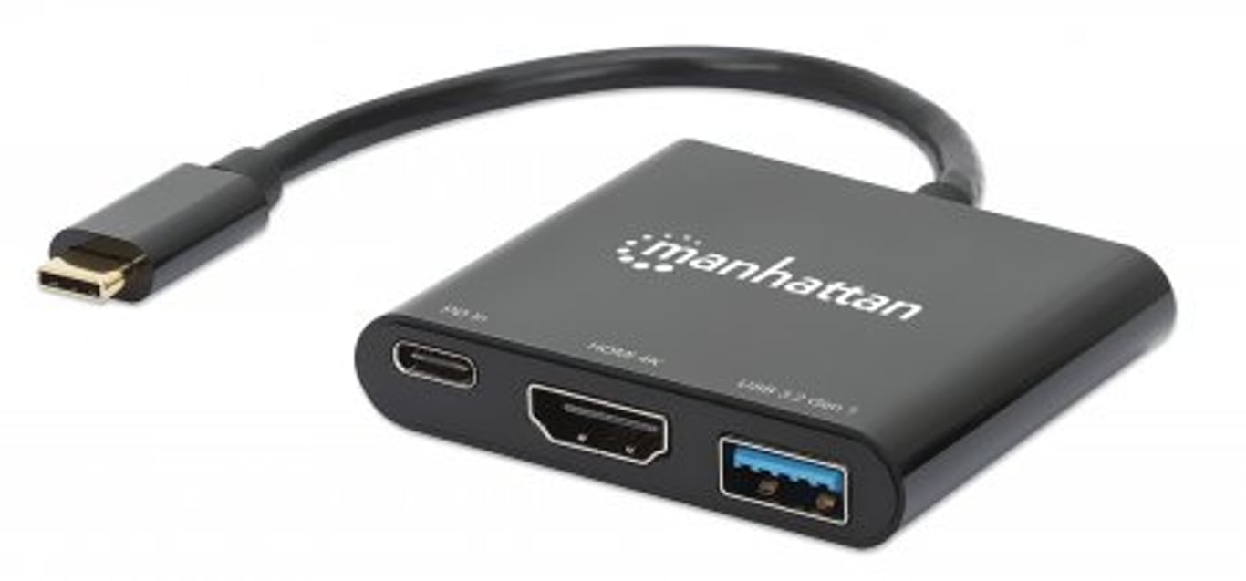 Manhattan 130622 stacja dokująca Przewodowa USB 3.2 Gen 1 (3.1 Gen 1) Type-C Czarny 130622