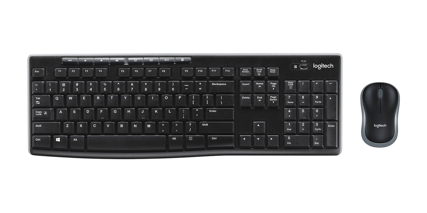 Logitech MK270 klawiatura Dołączona myszka Biuro RF Wireless Niemiecki Czarny 920-010028