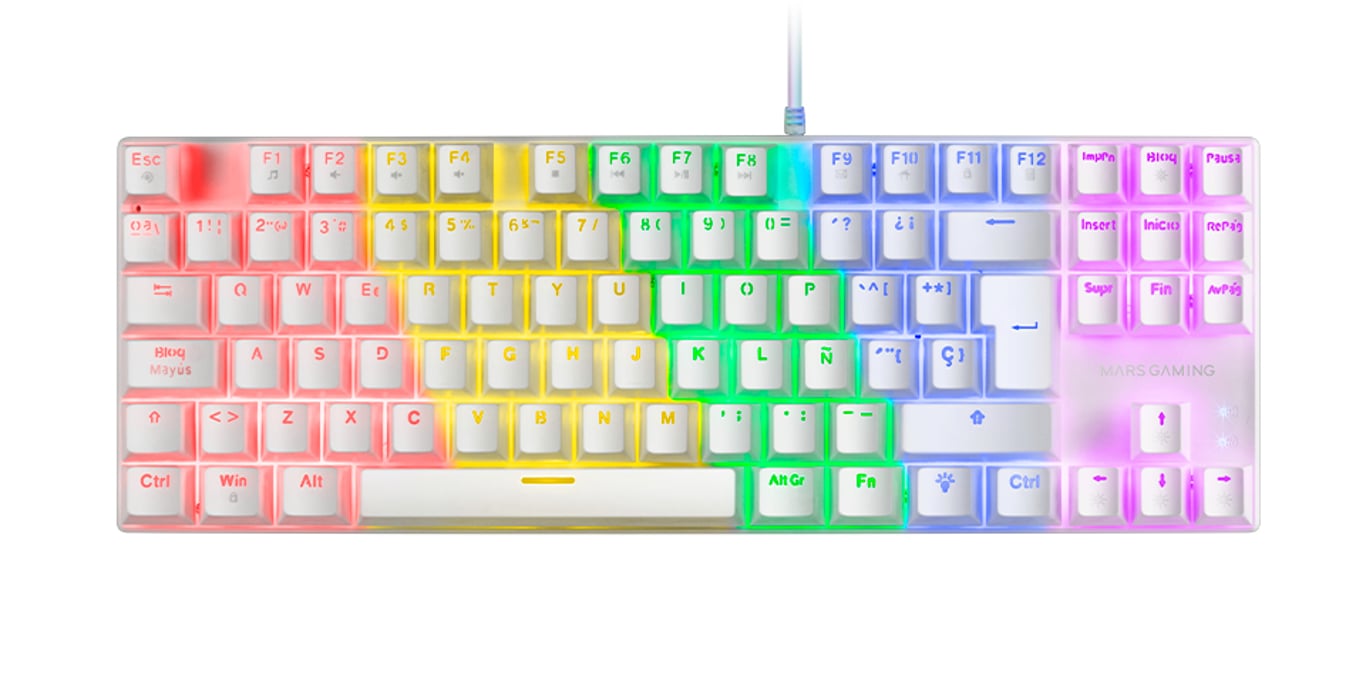 Mars Gaming MK80 klawiatura USB QWERTY US English Biały MK80WBRUS