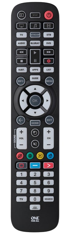 One For All Essential 6 pilot Podczerwień DVD/Blu-ray, IPTV, Głośnik soundbar