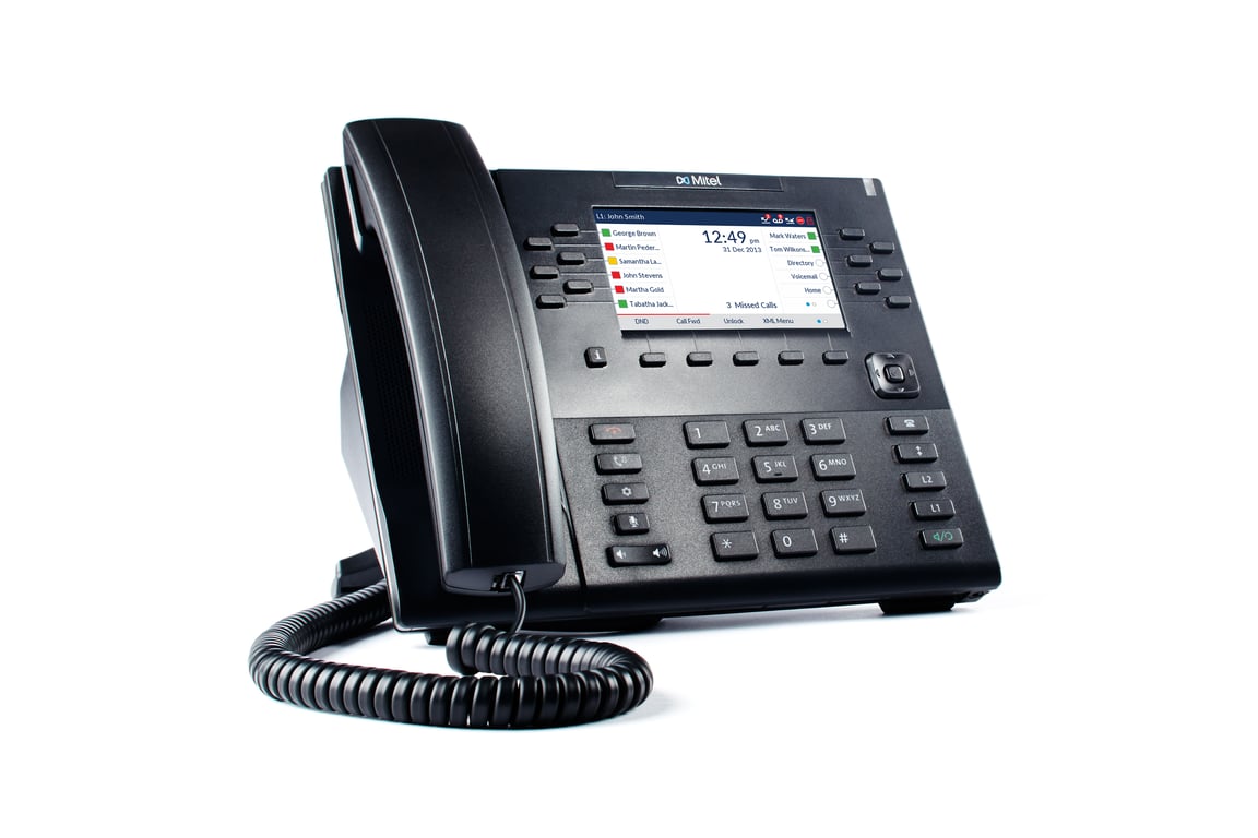 Mitel 80C00003AAA-A telefon VoIP Czarny 24 linii LCD 80C00003AAA-A