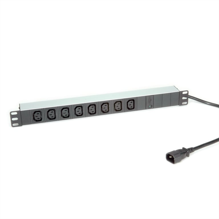 ROLINE 19.07.1629 rozgałęziacz 2 m 8 x gniazdo sieciowe  Aluminium
