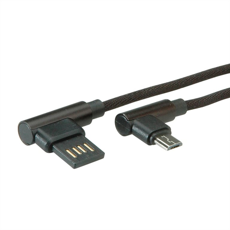 ROLINE 11.02.8720 kabel USB USB 2.0 0,8 m USB A Micro-USB B Czarny 11.02.8720