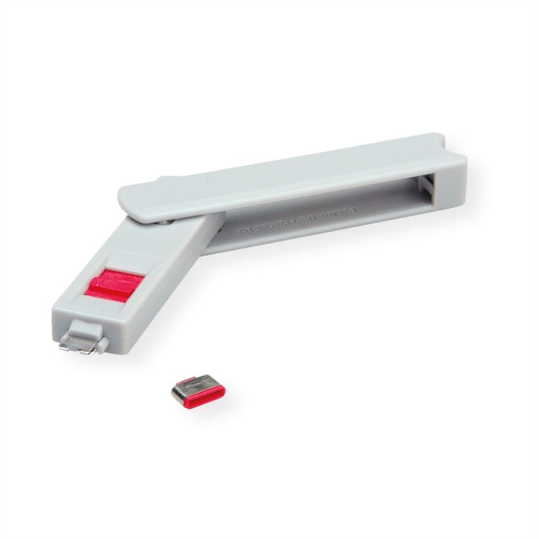 ROLINE 11.02.8333 bloker portów Klucz blokady portu USB Type-C Szary 1 szt.