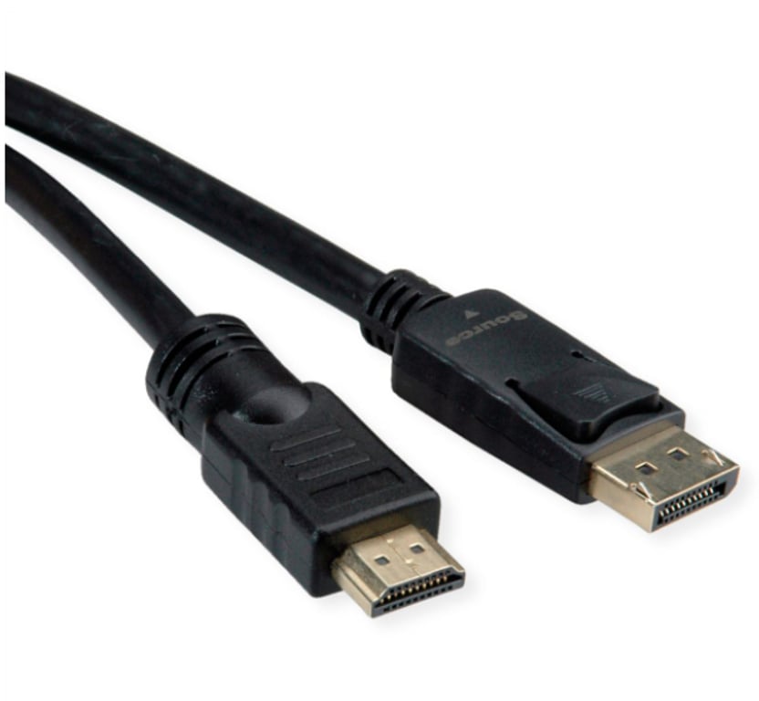 ROLINE 11.04.5777 adapter kablowy 10 m HDMI Typu A (Standard) DisplayPort Czarny 11.04.5777
