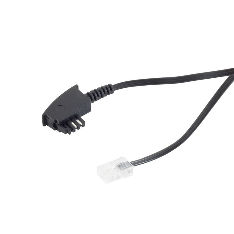 S/CONN 70002-6 kabel telefoniczny 6 m Czarny