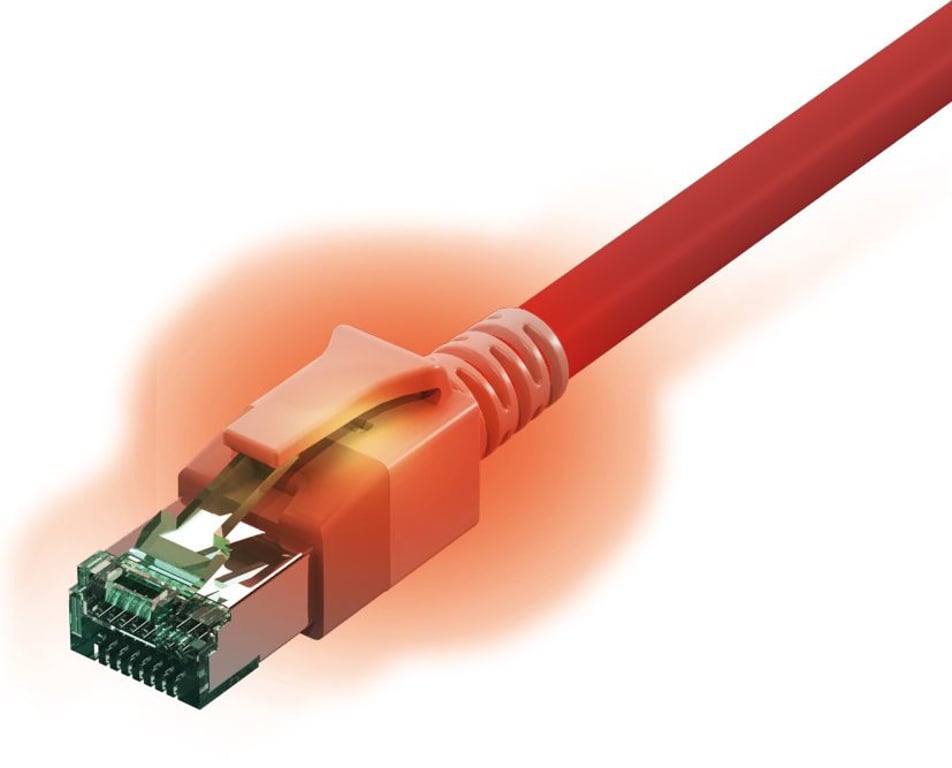 Sacon 442624,05 kabel sieciowy Czerwony 0,5 m Cat6a S/FTP (S-STP)