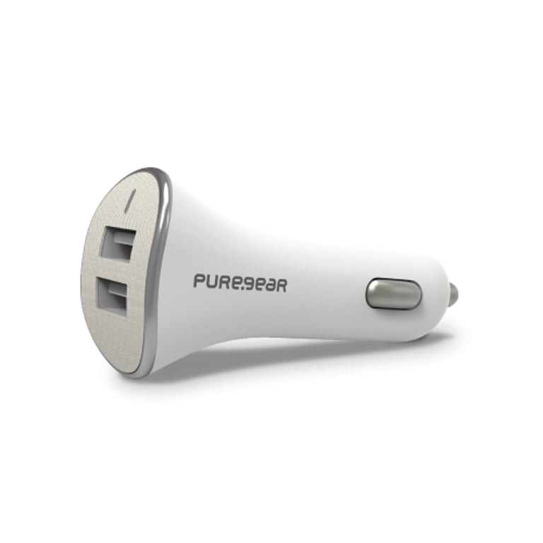 PureGear 60728PG ładowarka do urządzeń przenośnych GPS, Zestaw słuchawkowy, Telefon komórkowy, Przenośna konsola do gier, Smartfon, Tablet Biały Zapalniczka Automatyczna