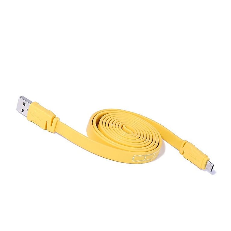 Remax Data Cable Ruler Micro-USB kabel USB 1,2 m USB A Micro-USB B Żółty RCRULERMY