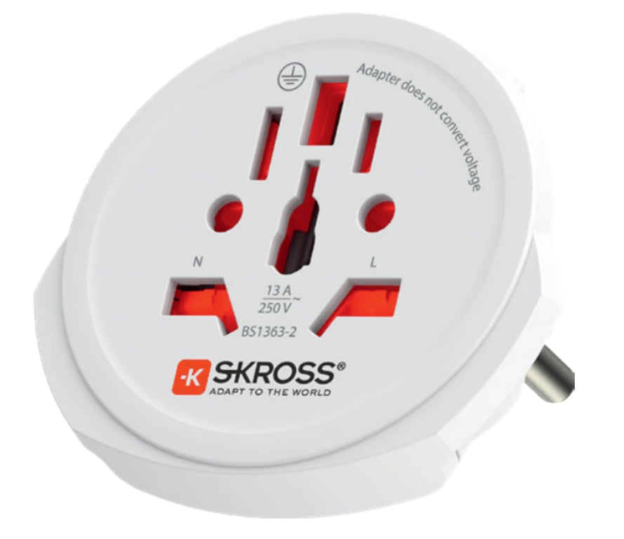 Skross 1.103165 adapter wtyczek zasilających Uniwersalne Biały