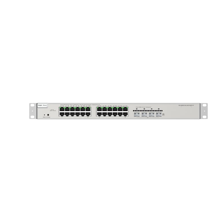 Ruijie Networks RG-NBS5200-24GT4XS-P łącza sieciowe Zarządzany L3 Gigabit Ethernet (10/100/1000) Obsługa PoE Szary RG-NBS5200-24GT4XS-P