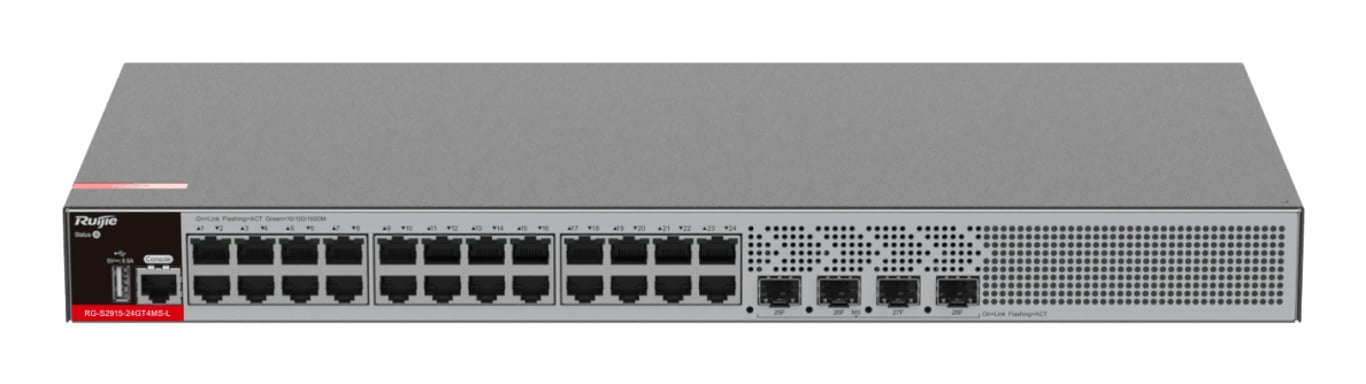Ruijie Networks RG-S2915-24GT4MS-L łącza sieciowe Zarządzany L2 Gigabit Ethernet (10/100/1000) Szary RG-S2915-24GT4MS-L