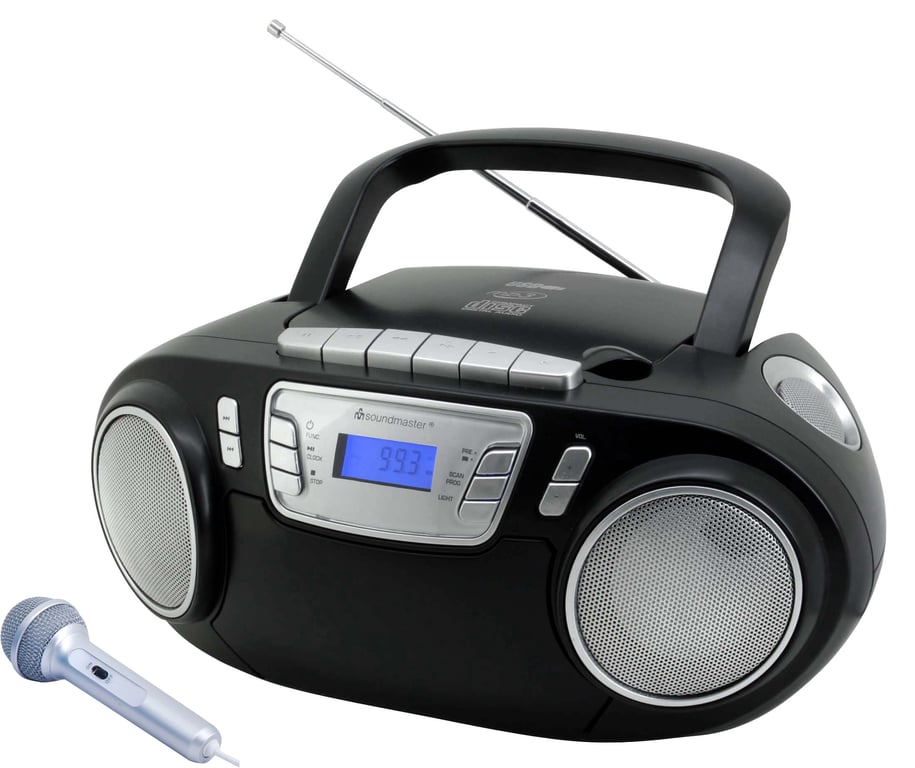 Soundmaster SCD5800SW przenośny system stereo Analogowy 3 W FM, PLL Czarny Odtwarzacz mp3