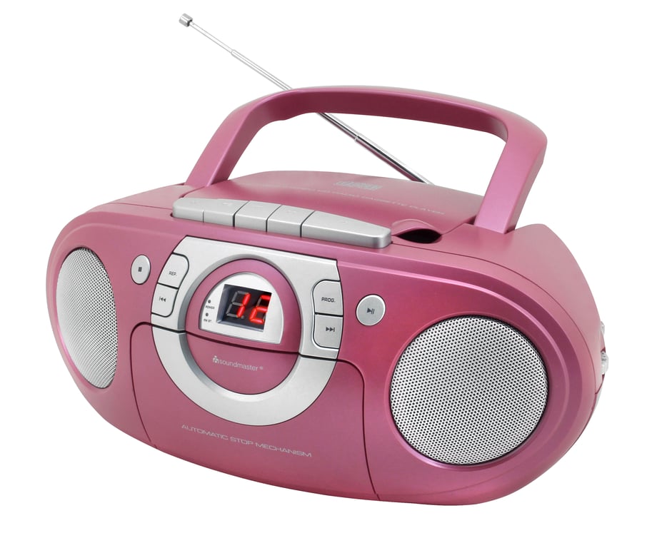 Soundmaster SCD5100PI magnetofon Przenośny odtwarzacz kasetowy Różowy