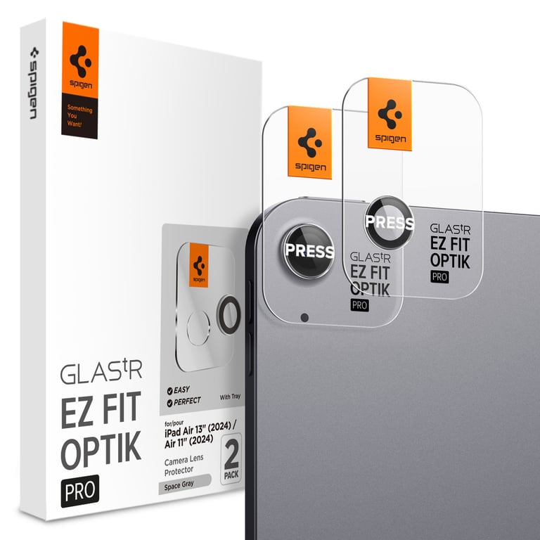 Spigen GLAS.tR EZ Fit Optik Pro Osłona obiektywu aparatu fotograficznego Apple 2 szt. AGL07801