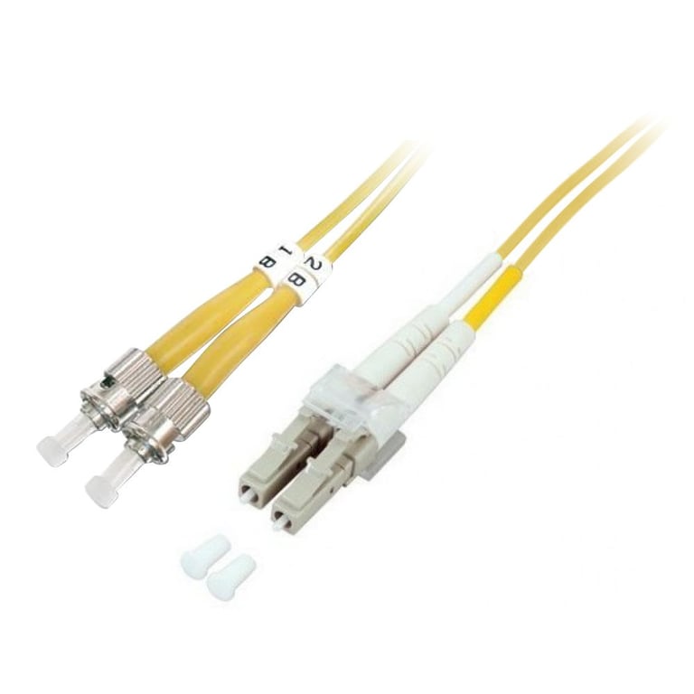 Techly 3m ST/LC OS2 kabel InfiniBand / światłowodowy Żółty ILWL D9-STLC-030
