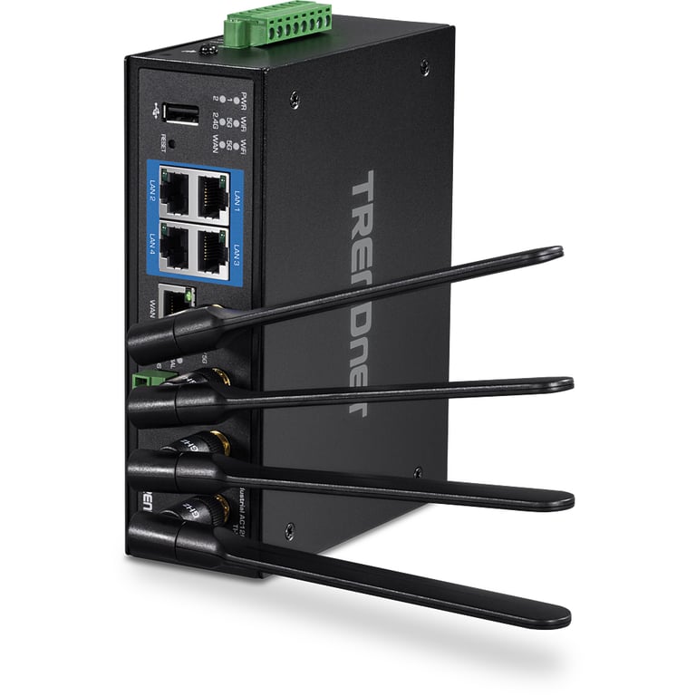 Trendnet TI-W100 router bezprzewodowy Gigabit Ethernet Dual-band (2.4 GHz/5 GHz) Czarny TI-W100
