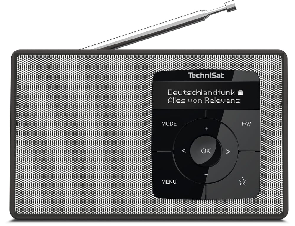 TechniSat DIGITRADIO 2 Przenośny Cyfrowy Czarny, Biały
