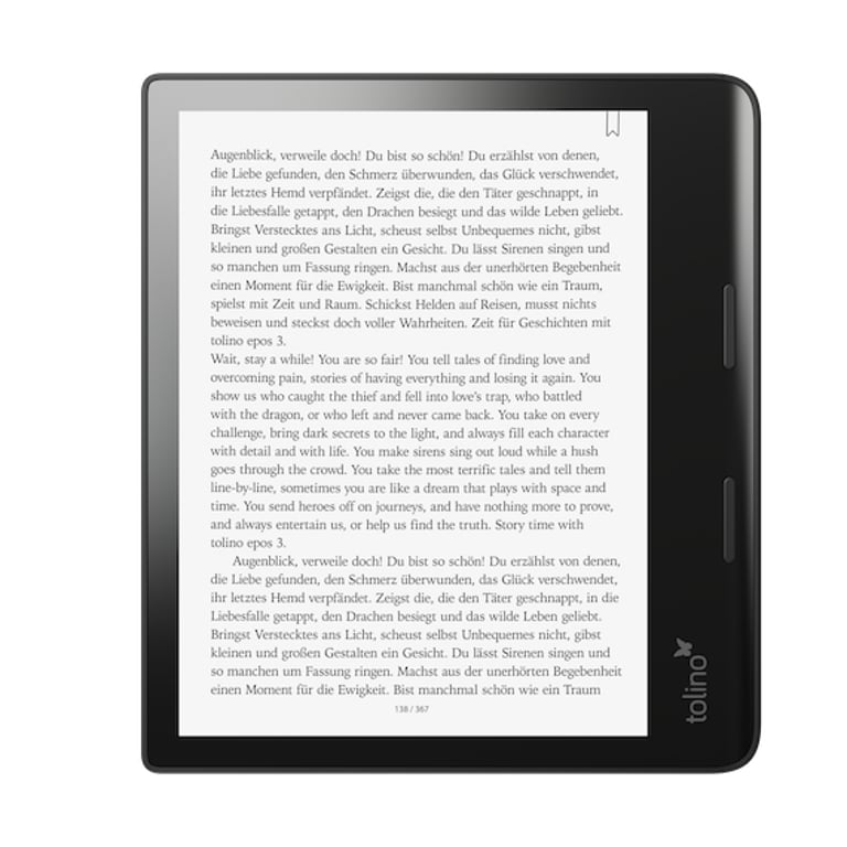 Tolino Epos 3 czytnik e-booków Ekran dotykowy 32 GB Wi-Fi Czarny