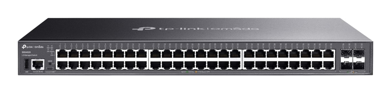 TP-Link Omada SG5452X łącza sieciowe Zarządzany L3 Gigabit Ethernet (10/100/1000) Czarny SG5452X