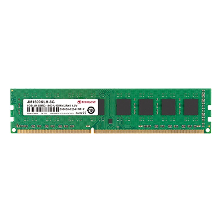 Transcend JetRam JM1600KLU-2G moduł pamięci 2 GB 2 x 8 GB DDR3 JM1600KLU-2G