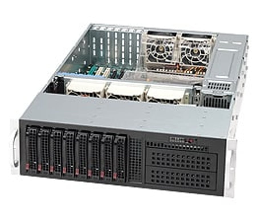 Supermicro CSE-835TQC-R802B zabezpieczenia & uchwyty komputerów Stojak Szary 800 W CSE-835TQC-R802B