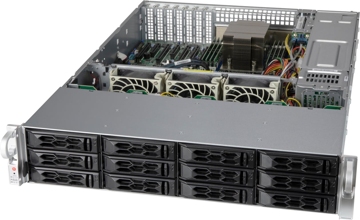 Supermicro CSE-LA26AC12-R920LP1 zabezpieczenia & uchwyty komputerów Stojak Czarny, Szary 920 W CSE-LA26AC12-R920LP1
