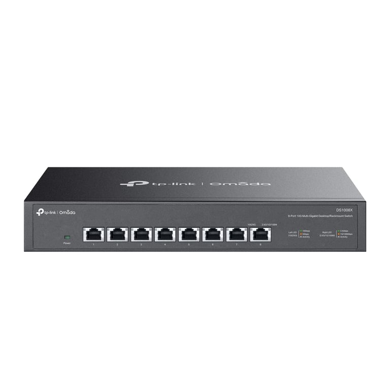 TP-Link Omada DS1008X łącza sieciowe Nie zarządzany 10G Ethernet (100/1000/10000) 1U Czarny DS1008X